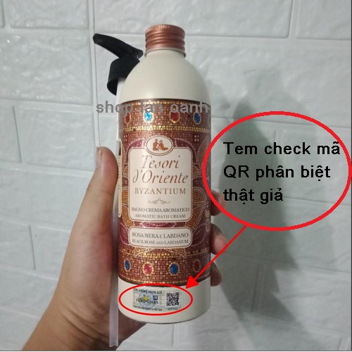 Sữa Tắm xích Tesori D`oriente Byzantium mùi Hy Lạp Cổ Đạị 500ml chính hãng