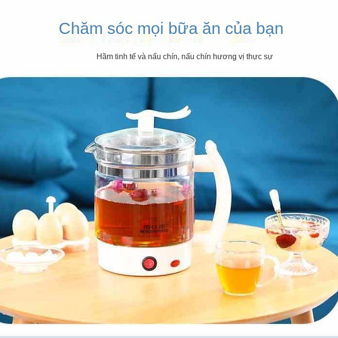 Bình sức khỏe gia đình 1.8L thủy tinh dày đa chức năng tích hợp ấm điện, đun nước sôi, nước, trà sôi