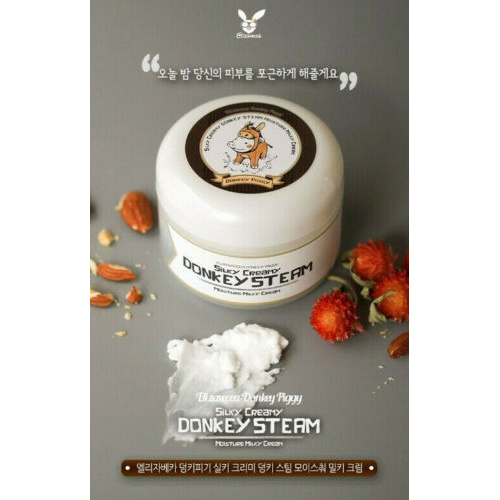 Kem Dưỡng Ẩm Chăm Sóc Da Mặt Elizavecca 100g /  Donkey Piggy Silky Creamy Donkey Steam Moisture Milky Cream 100g