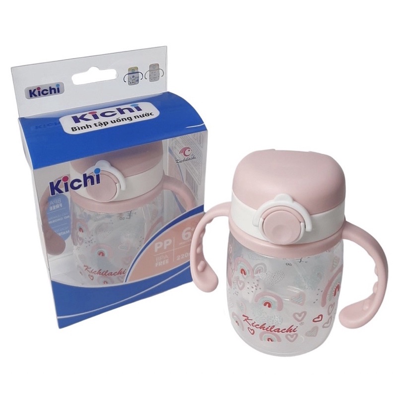 Bình Uống Nước Kichilachi 350ml Cho Bé Nhựa PP An Toàn bộ