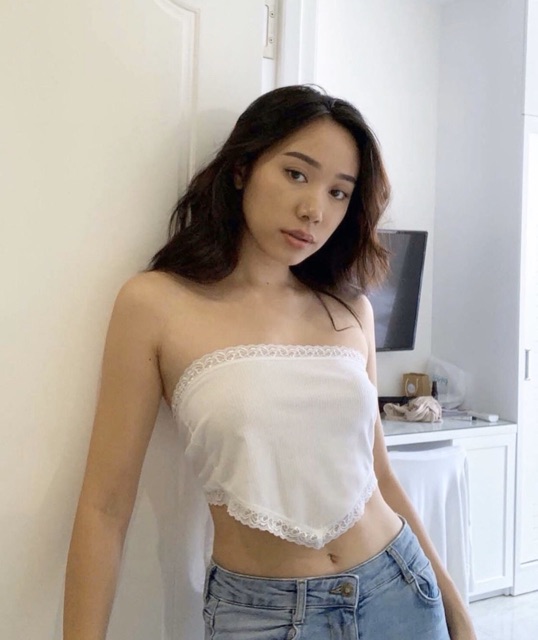 Áo ống Bandana dạng khăn viền ren - Z5P | BigBuy360 - bigbuy360.vn