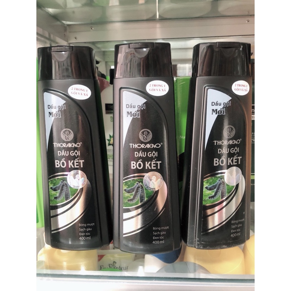 Dầu Gội Đầu Bồ Kết Thorakao 400ml Thảo Dược Cô Đặc Sạch Gàu Mềm Mượt Tóc