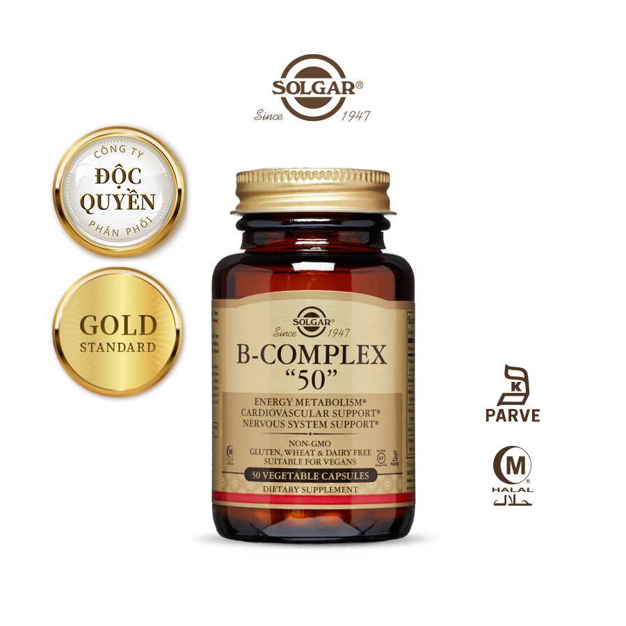 [NHẬP KHẨU USA CHÍNH HÃNG] Viên uống bổ sung Vitamin B hỗ trợ tăng cường sức khỏe Solgar B-Complex 50 | Thế Giới Skin Care