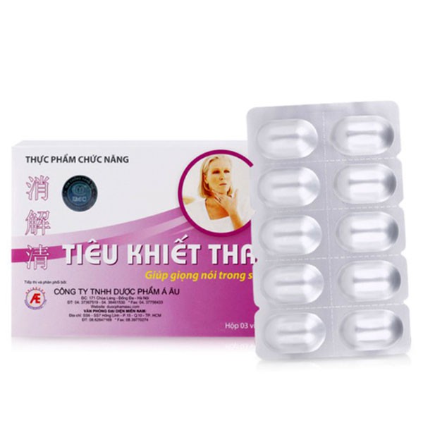 Viên uống Tiêu Khiết Thanh - hỗ trợ  tiêu viêm, giảm sưng, giảm viêm thanh quản, làm trong sáng giọng nói