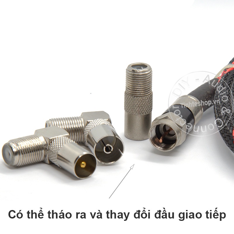 Cáp anten TV 2 đầu thẳng DIY 0.8M đến 5M - Dây tín hiệu truyền hình cáp