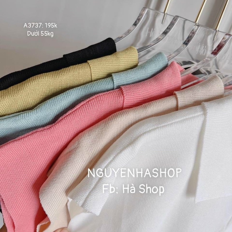 Áo len mỏng cổ đức vai hến form rộng, Áo kiểu cánh dơi tay cộc AL6575 - NhiNhi Shop