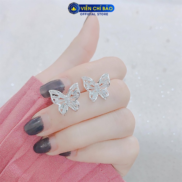 Bông tai bạc nữ Butterfly chất liệu bạc 925 thời trang phụ kiện trang sức nữ thương hiệu Viễn Chí Bảo B400439
