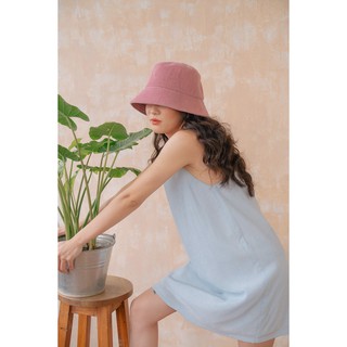 LIBÉ - Đầm 2 dây form suông màu xanh biển