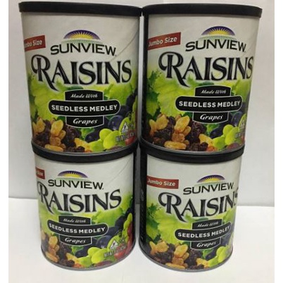 [Hàng chuẩn nhập Mỹ 100%] Nho Khô Mỹ Sunview Raisins 425g