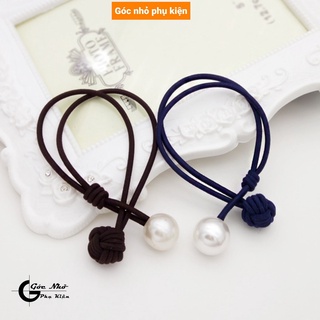 Combo 10 Cột tóc handmade đính hạt ngọc trai giả ( màu bất kỳ)