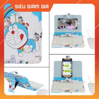 Bao da bàn phím hình doremon ốp mút chắc chắn siêu đẹp