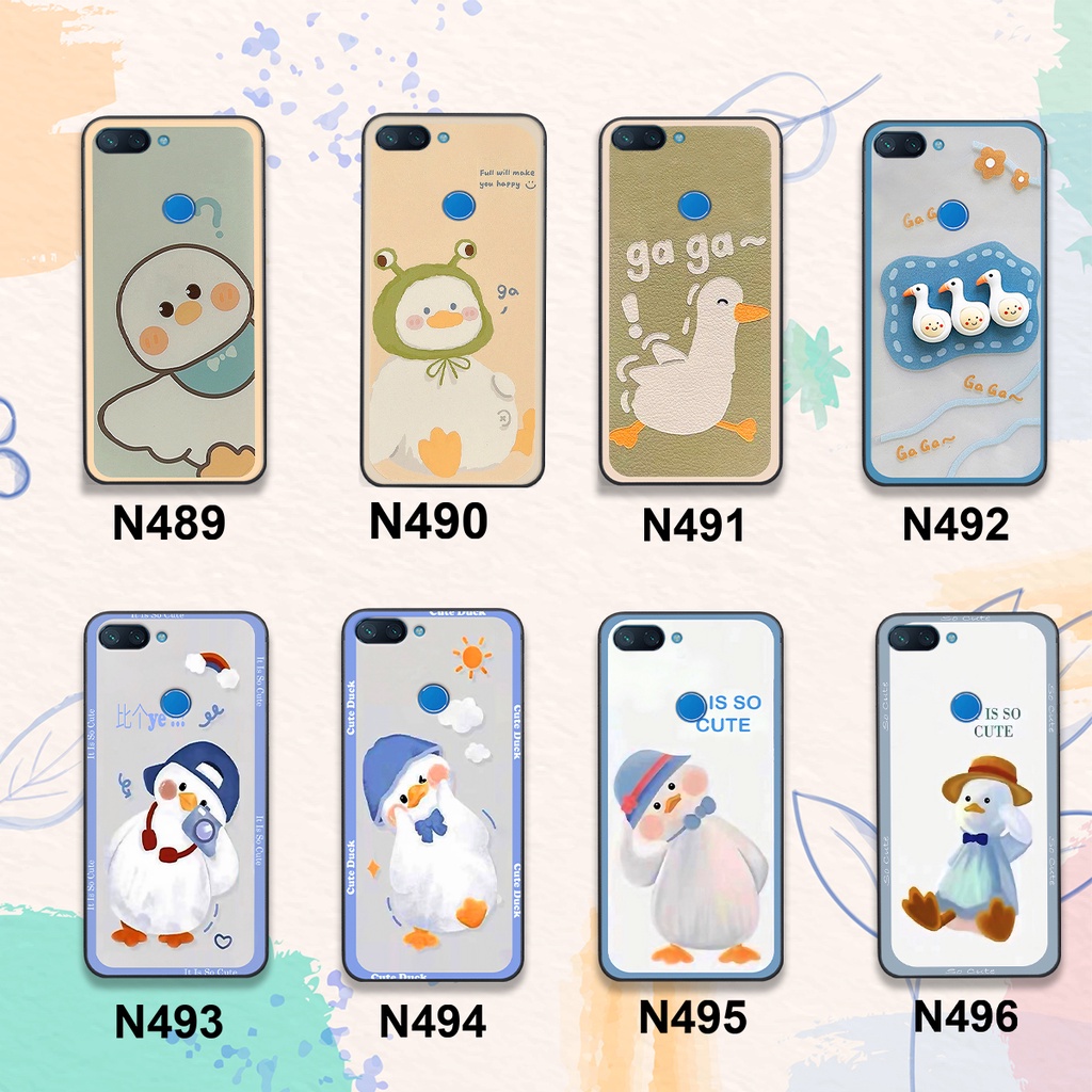 Ốp Xiaomi mi 8 lite bộ hình cute dễ thương gấu thỏ xinh xắn vẽ tay lạ mắt