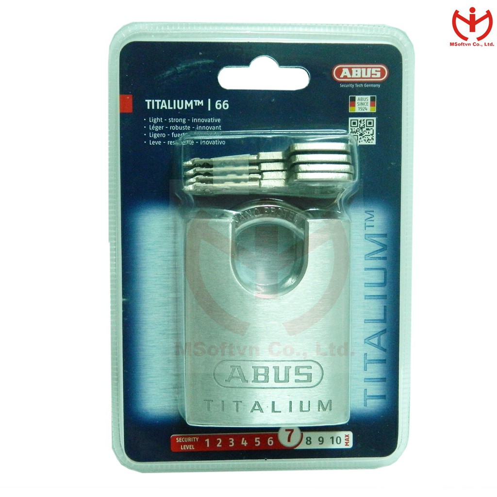 [Hỏa tốc HCM] Ổ khóa ABUS TITALIUM 66CSTI/60 - MSOFT