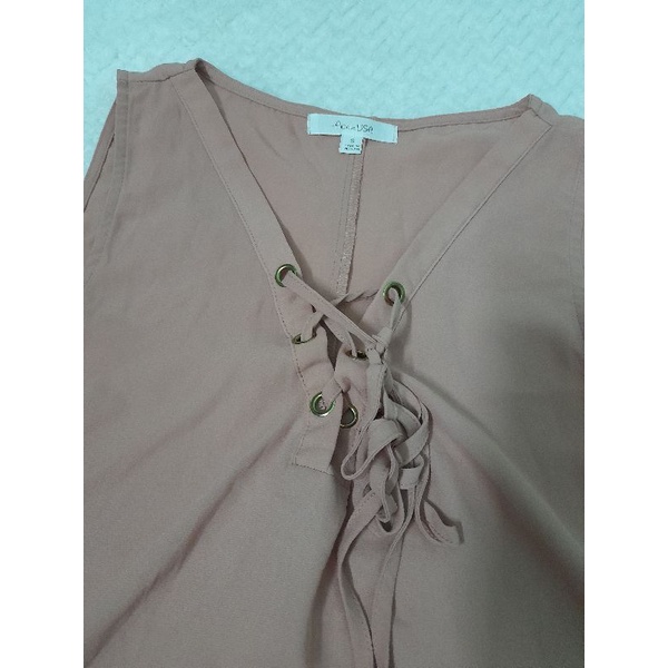 Áo voan thắt dây