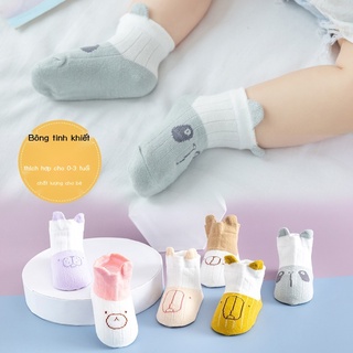 Vớ cotton mỏng thoáng khí dễ thương cho bé sơ sinh 1 tuổi