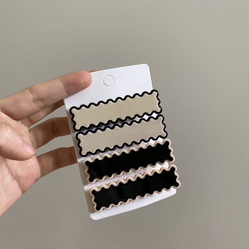 Kẹp Tóc Nhựa Acrylic Tạo Kiểu Gợn Sóng Phong Cách Hàn Quốc Cổ Điển Cho Nữ