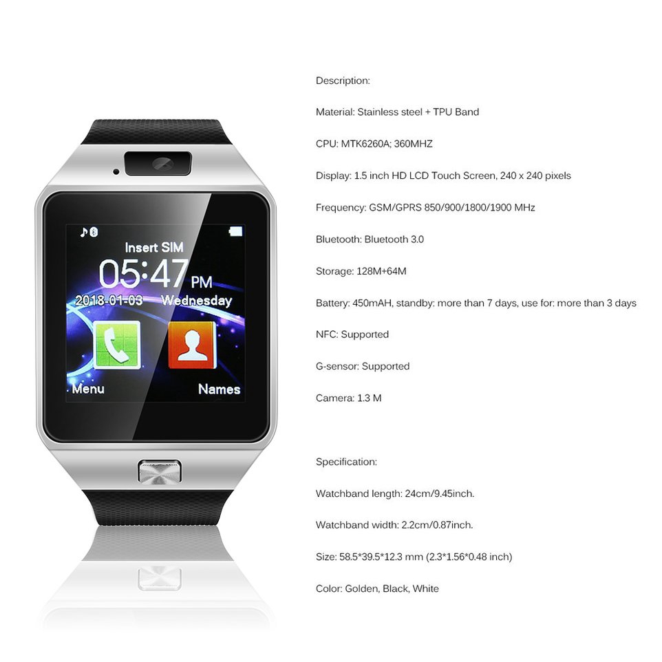 Đồng hồ thông minh phát nhạc cho điện thoại Android