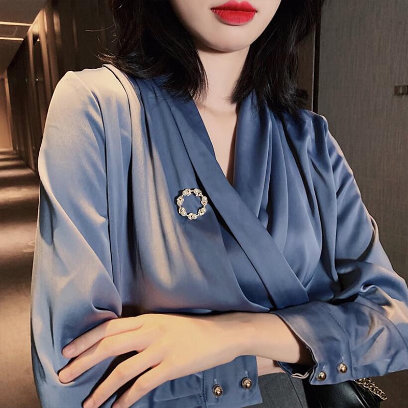 Ghim CàI ÁO HìNh Hoa PhốI Chữ Và HạT NgọC Trai ThờI Trang Cho Nữ