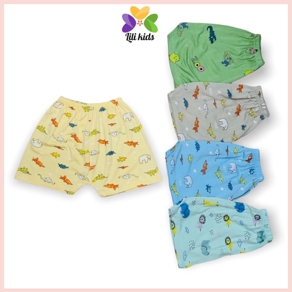 Quần đùi chục cho bé trai và bé gái LILIKIDS chất liệu thun lạnh thông hơi mềm mịn QC01