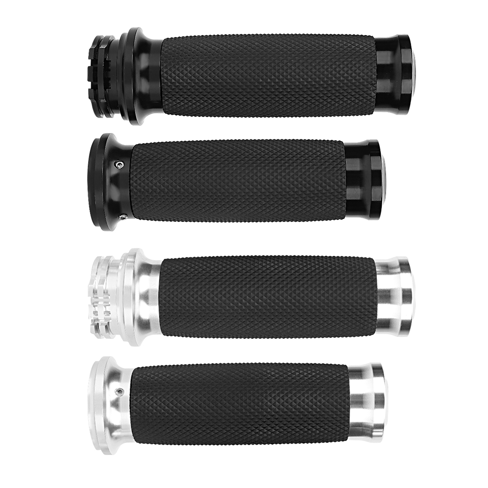 Cooltools 1 Pair Universal Motorcycle 25mm Handgrip Aluminum+Rubber Anti-slip Handlebar Grip Cover