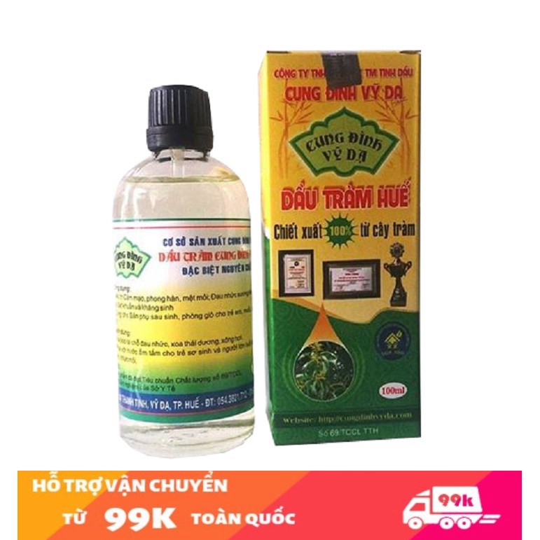 tuan095 [LIKADO]Dầu tràm cung đình vỹ dạ loại 100ml phòng các bệnh hô hấp giữ ấm cơ thể (set 2 chai)(DT100) tuan095