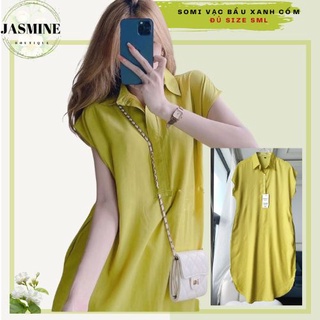 Váy SOMI VẠC BẦU chất vải lụa mềm hàng VNXK ít nhăn màu XANH CỐM đủ size SML [FREESHIP]