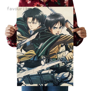 Poster Anime Attack On Titan Dán Tường Trang Trí