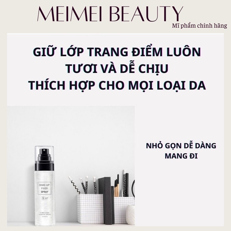 Xịt khóa trang điểm cố định lớp make up Star Flash Spray 8 Hours Wear 100ML | BigBuy360 - bigbuy360.vn