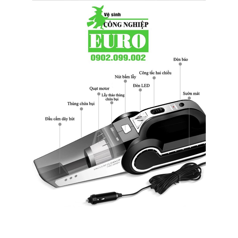 Máy hút bụi, bơm lốp đa chức năng EURO