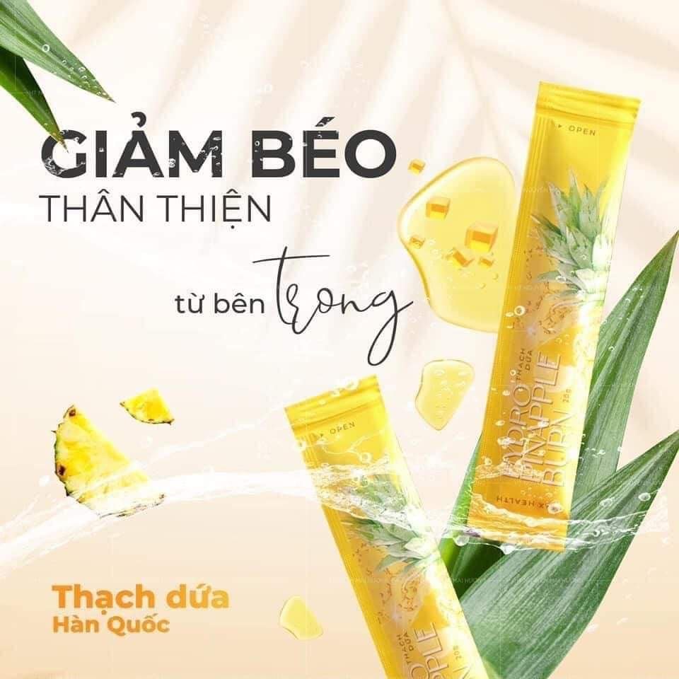 [CHÍNH HÃNG] Thạch Dứa giảm cân Chính Hãng Matxi Corp Hộp 10 gói x20g Hỗ Trợ Đốt Cháy Mỡ Thừa Trong Gan Và Dạ Dày