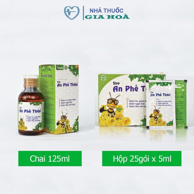 Siro ho An Phế Thảo chiết xuất từ thành phần thiên nhiên, giảm ho, long đờm, giải cảm, an toàn cho bé