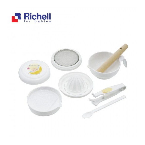 (Chính hãng) Bộ Chế Biến Ăn Dặm Kiểu Nhật Cho Bé Richell 8 Món RC53371