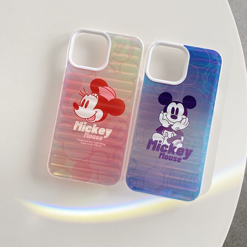 DISNEY Ốp Điện Thoại Hình Chuột Mickey Minnie Vân Vali iphone 13 Pro Max i13 13pro 11ProMax i11 X XR Xs Max 12Pro 12 Pro Max