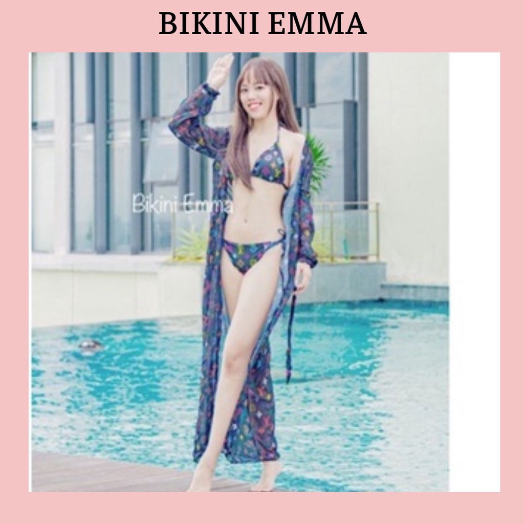 Set Bikini + Khoác L V (hình thật shop chụp)