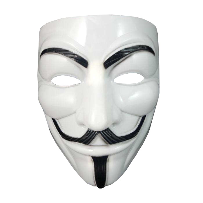 Mẫu Mặt Nạ Thằng Hề Vô Danh Hóa Trang Halloween - 4 Màu Vàng Trắng Đen Bạc