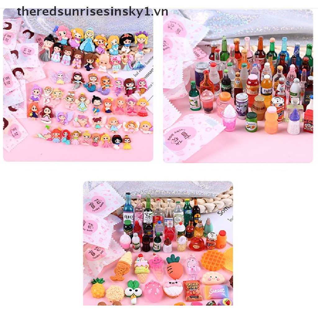 HFTOY  Set 10 mô hình thức ăn mini không độc hại dùng trang trí/ làm đồ chơi giảm căng thẳng