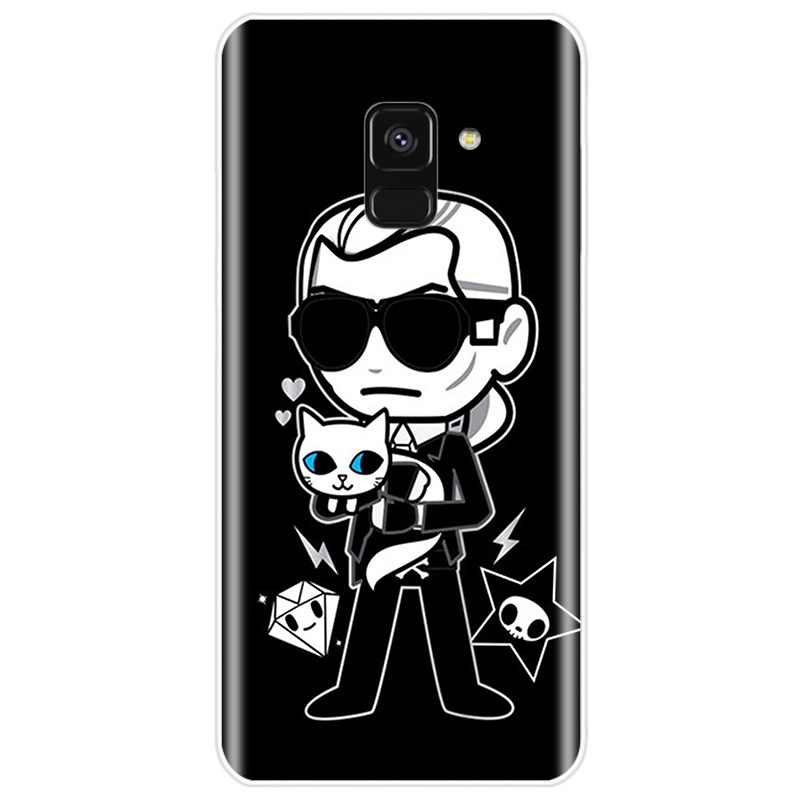 Ốp Điện Thoại Tpu Silicon Mềm Hình Moda Karl Lagerfeld Verde Duro Cho Samsung Galaxy A5 2016 A5 2017 A6 A7 A8 2018 A50