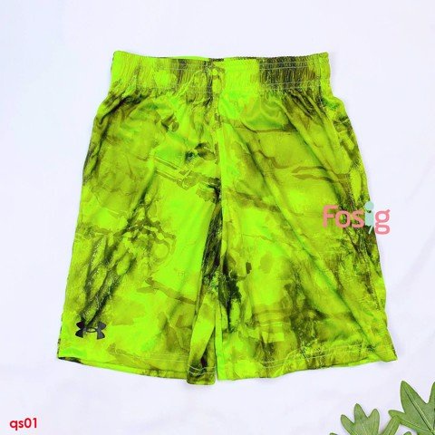 [23-30kg] Quần Short Thun Sport Bé Trai Under - Xanh Lá Loang