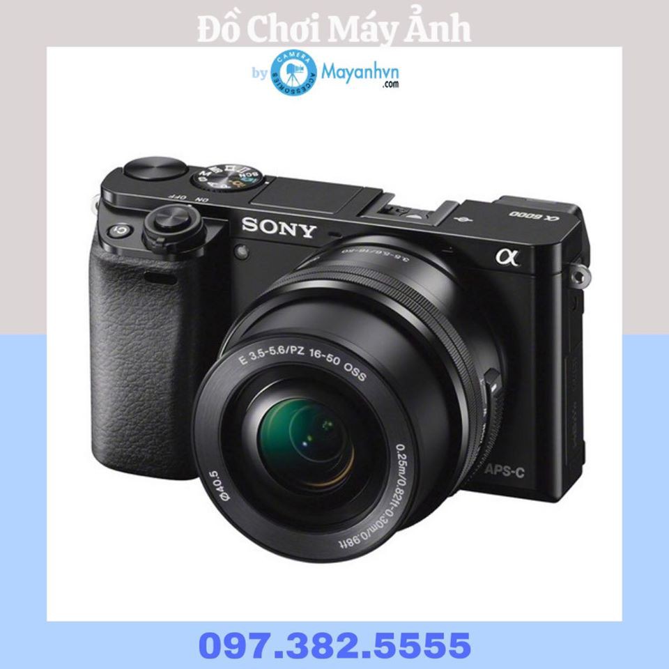 Máy ảnh Sony A6000 + Ống kính 16-50mm F/3.5-5.6 OSS (4 màu - Hàng chính hãng-tặng túi Sony, thẻ nhớ 16GB)