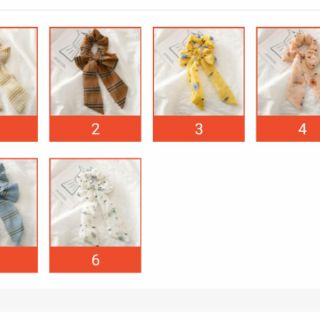 Cột tóc scrunchies nơ voan tiểu thư
