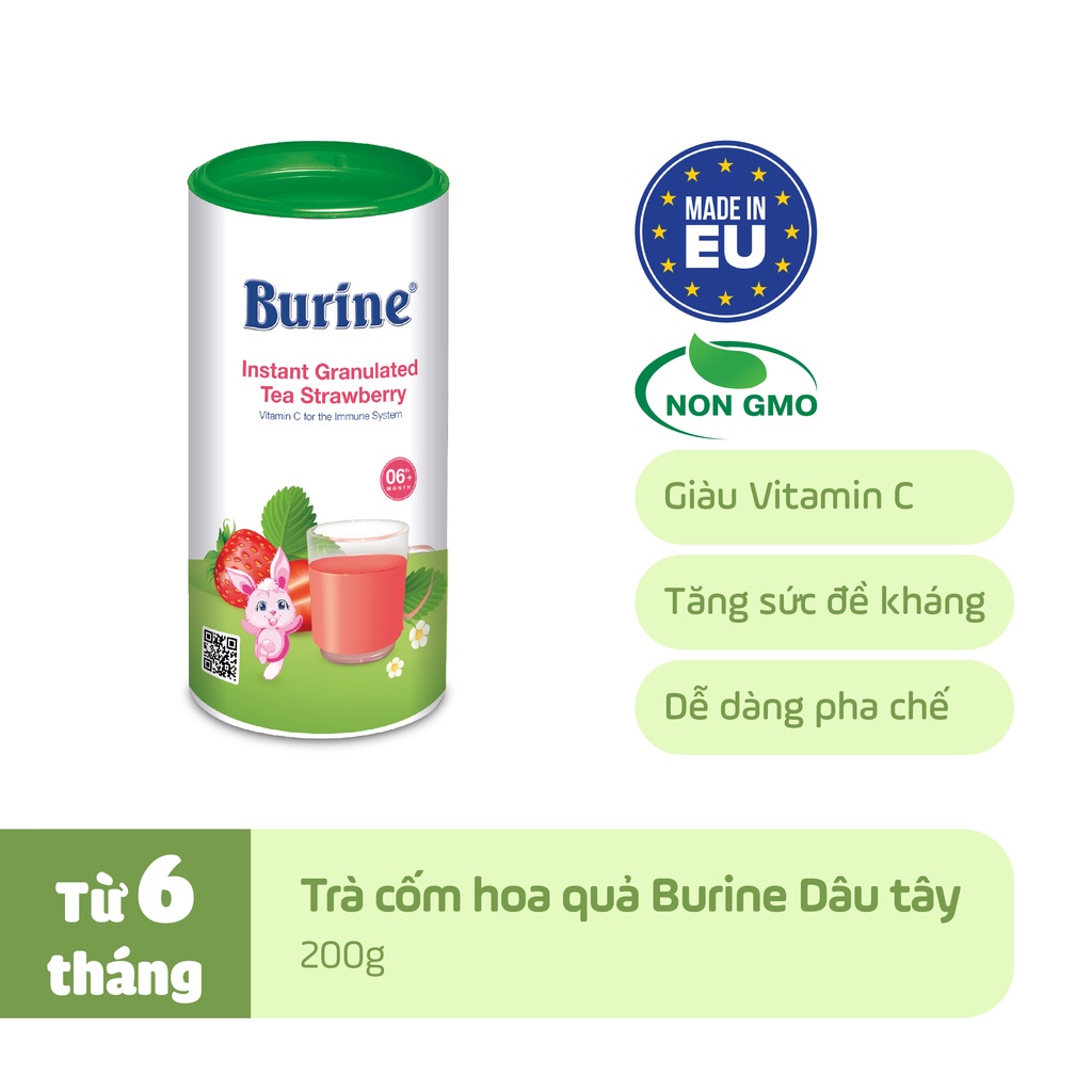 Trà cốm hoa quả HiPP Burine bổ sung Vitamin C, dành cho bé ăn dặm từ 4 tháng tuổi,,,,,