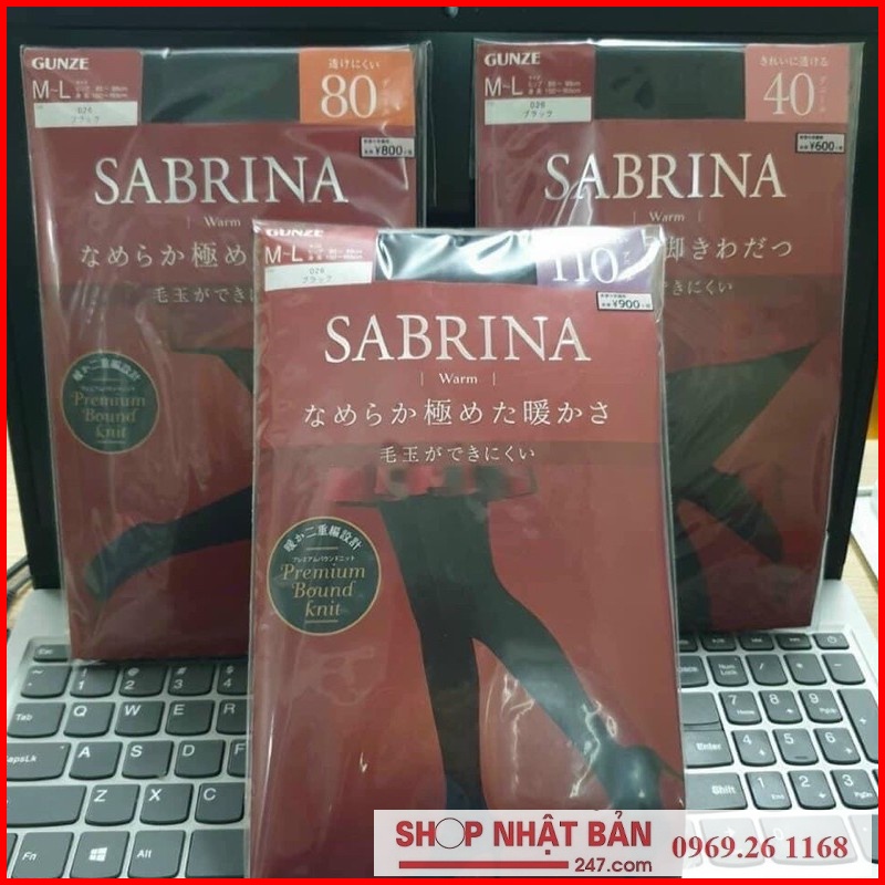 Quần tất giữ nhiệt Sabrina Warm 40D - 80D - 110D Nhật Bản (Màu đen)