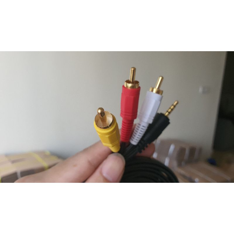 Cable AV 1 to 3 - Cáp 1 đầu jack 3.5 ra 3 đầu hoa sen