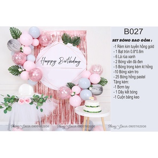 Set bóng sinh nhật kèm baner