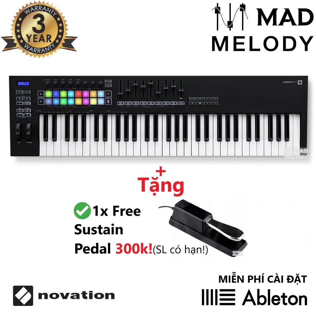 Novation Launchkey 61 MK3 USB MIDI Controller [đàn soạn nhạc 61 phím Launchkey thế hệ 3 mới nhất, NEW - chính hãng]