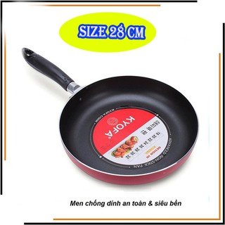 Chảo trơn chống dính cạn trơn 1 tay cầm Kyofa công nghệ Hàn Quốc size 28cm