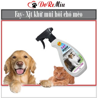 Xịt khử mùi hôi của chó mèo (2 loại) XC-Pet 100ml và FAY 350ml diệt khuẩn môi trường