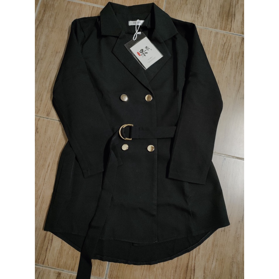 Ảnh thật 4 hình cuối-Đầm sơ mi cổ vest thời trang Ulzzang
