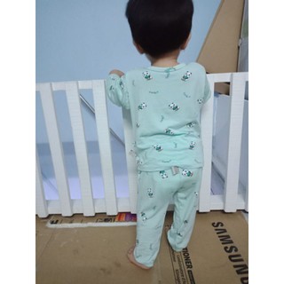 Bộ thun lạnh dài tay gấu trúc Peekaboo siêu hót cho bé từ 6 - 15 kg