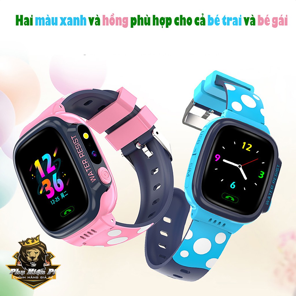 Đồng hồ thông minh trẻ em Y92 định vị cảm ứng chống nước nghe gọi 2 chiều có Tiếng Việt -WIFi